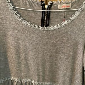 New Gray Babydoll Top-Medium